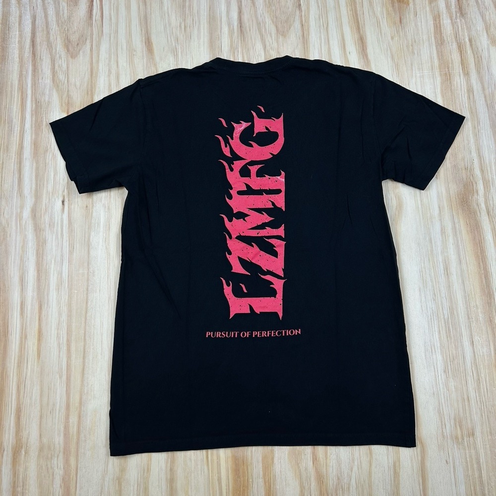 LZMFG Flame Double‎ Sided Car T Shirt Black Size M Racing